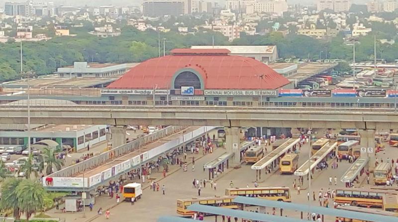 Metropolitan Transport Corporation (MTC) buses have been instructed not to enter Chennai Mofussil Bus Terminus (CMBT) to put the grade separator work on fast track, the state highways (metro wing) has failed to speed up the work.