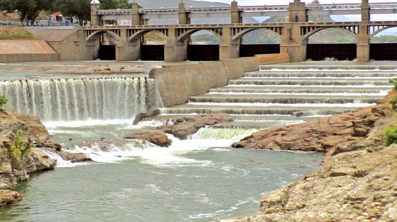 Water gushes out of Stanley reservoir in Mettur as PWD authorities stepped up discharge.  (Photo:DC)