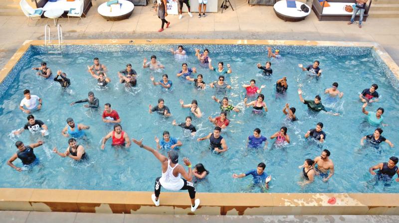 Aqua Zumba, according to the experts, blends the Zumba philosophy with water resistance.