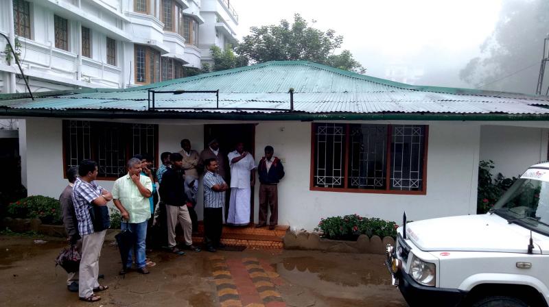 The building in Munnar for which takeover procedures have been started. 	 By arrangement