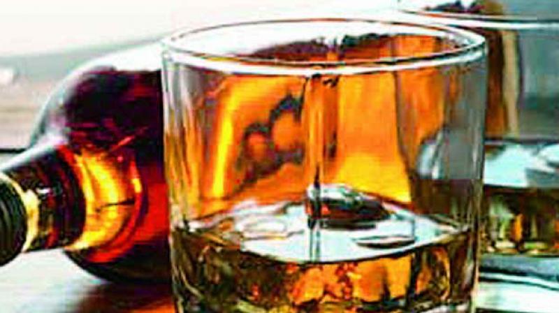 The demonetisation of  Rs 500 and Rs 1,000 notes has affected the liquor sales in Chittoor district.