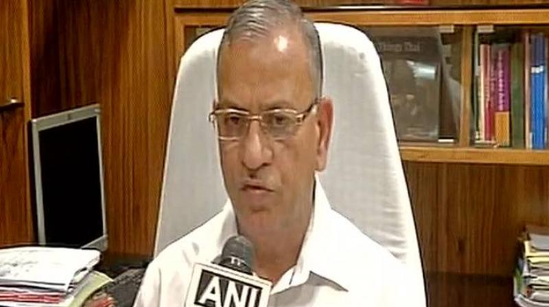 BHU Vice-ChanceGirish Chandra Tripathi claimed that the student was not molested, but she was eve-teased. (Photo: ANI)