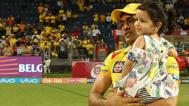 Dhoni took to Instagram to share an emotional moment where he could be seen walking back to the dressing room in Pune for one last time with his daughter Ziva. (Photo: BCCI)