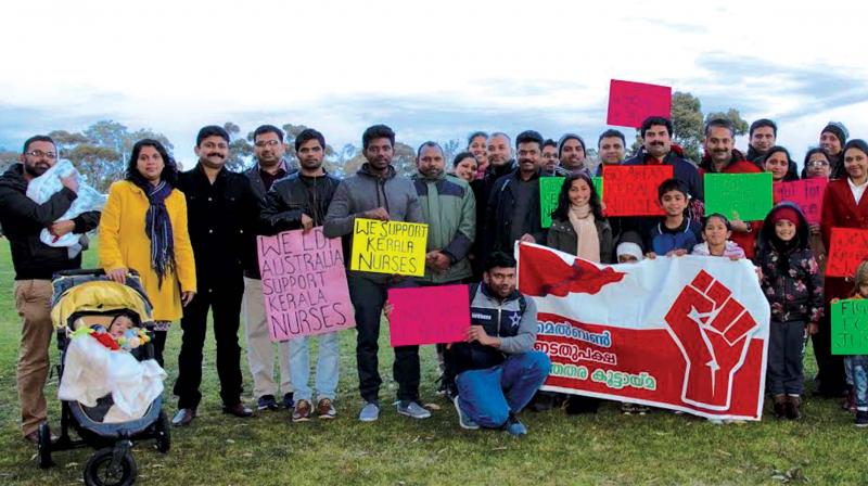 Malayali nurses in Australia pledge solidarity to striking nurses in the state at a meeting organised at Melbourne.