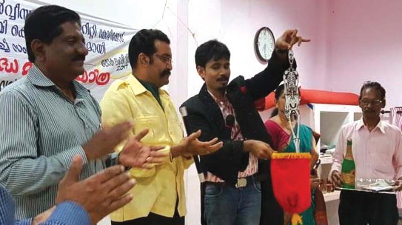 Magician Sreejith Viyur presents magic show at Kendriya Vidyalaya, East Hill in presence of Excise Commissioner Rishiraj Singh. (Photo: DC)