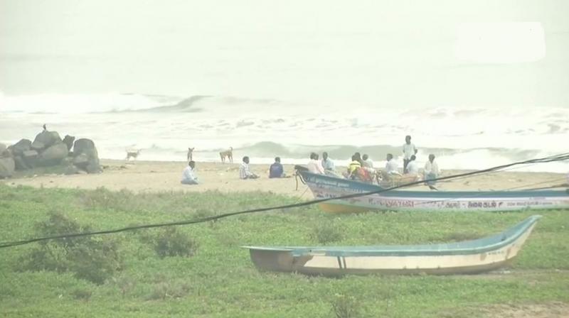 Fishermen have been asked not to venture into the sea and a comprehensive list of dos and donts has also been circulated to the people on cyclone Gaja. (Photo: Twitter | ANI)
