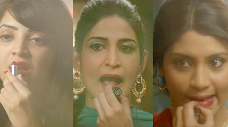 Breaking out: A still from the film Lipstick Under My Burkha, in which sexuality is an overarching theme that empowers the lead characters  all women