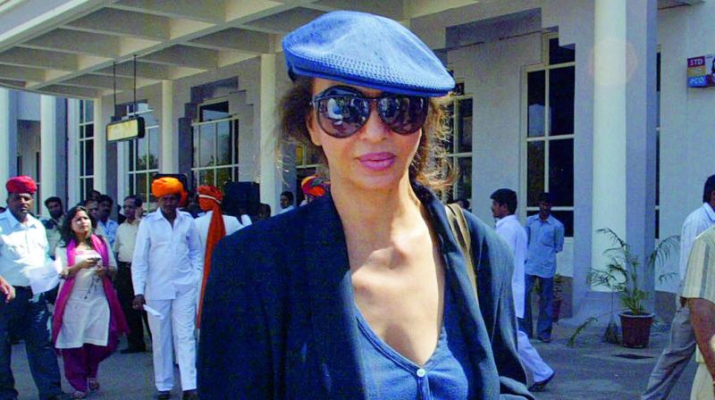 Parmeshwar Godrej in her  signature beret.