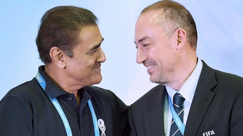 Addressing a press conference, along with All India Football Federation President Praful Patel, FIFA Head of Competitions Jaime Yarza said the infrastructure provided for the first ever FIFA tournament was world-class and all the teams were happy with the organisation.(Photo: PTI)