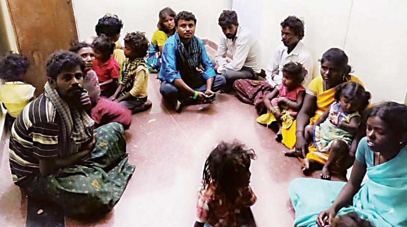 This group was said to have been made to work as bonded labourers at a brick kiln in Sakleshpur  (Image DC)