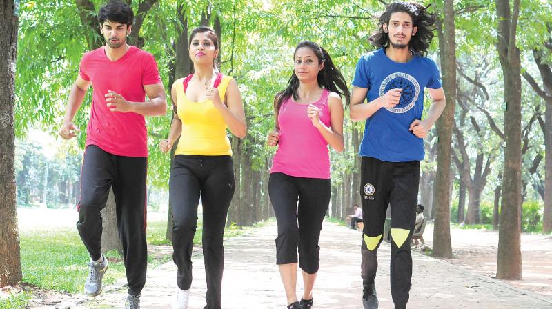 A file picture of runners in Bengaluru city.