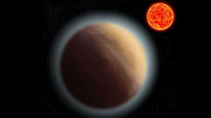 Scientists say the planet, GJ 1132b, could possibly be a water- world with an atmosphere of hot stream (Photo: MPIA)