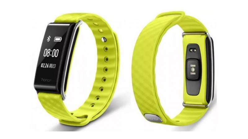 Its Bluetooth-compatible and includes a pedometer, sleep tracker, exercise tracker, and sedentary reminder.