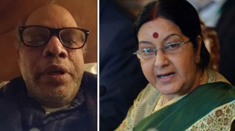 Sushma Swaraj asked Indians in France to help locate the old man after she saw the video.
