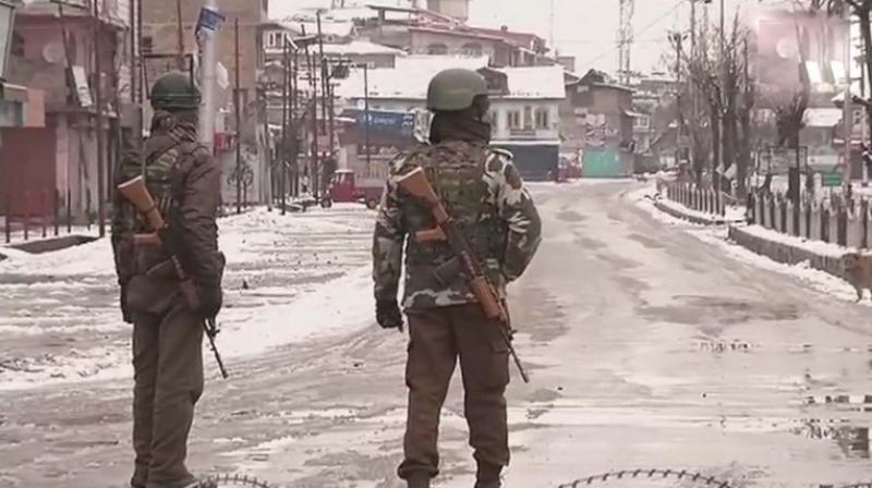 Mopping operation is underway at Srinagars Karan Nagar after both the terrorists were gunned down on Tuesday. (Photo: ANI | Twitter)