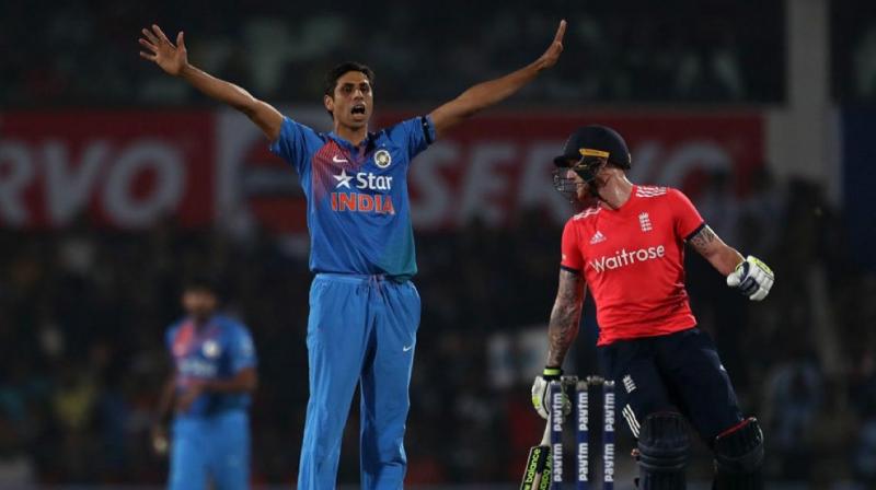 Ashish Nehra dismissed three England batsmen as India sealed a five-run win in Nagpur T20. (Photo: BCCI)