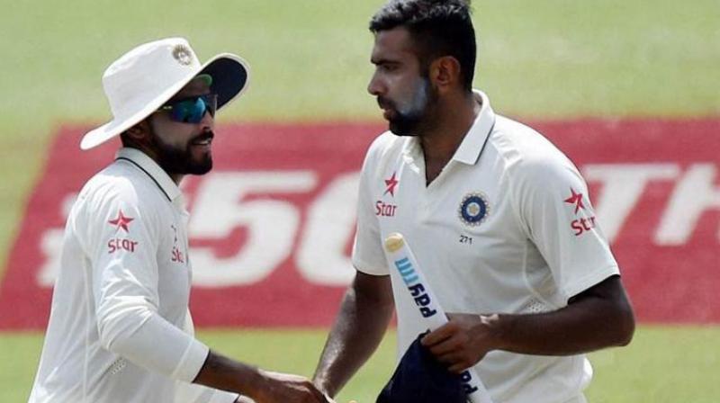 Ravichandran Ashwin and Ravindra Jadeja remain an integral part of the Indian Test team but have lost their limited overs spot to Kuldeep Yadav and Yuzvendra Chahal. (Photo: PTI)