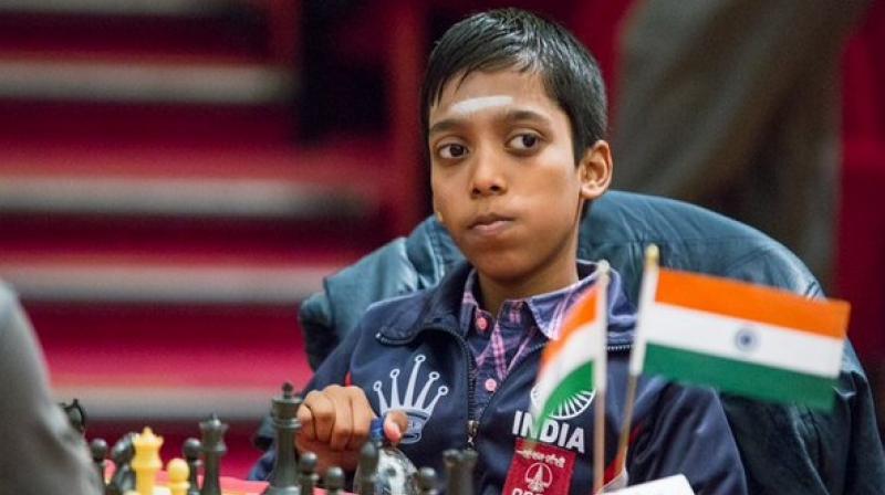 Praggnanandhaa scored an impressive and unbeaten 9/11 and he ended with a performance rating over 2700. (Photo: Twitter/Chess.com India)