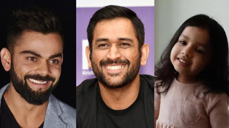 In a special video posted by BCCI, the Indian cricket team members  Virat Kohli, Rohit Sharma and others  wished the Captain Cool. However, it was Ziva, who stole the show with her adorable wish for her daddy. (Photo: PTI / Screengrab)