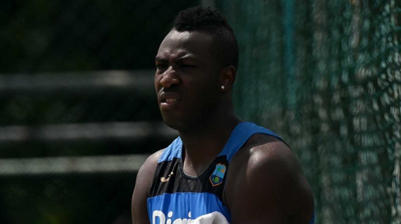 The 28-year-old Andre Russell did not file his whereabouts on three occasions in 2015 as required, which constitutes a failed drugs test under World Anti-Doping Agency (WADA) guidelines. (Photo: AFP)