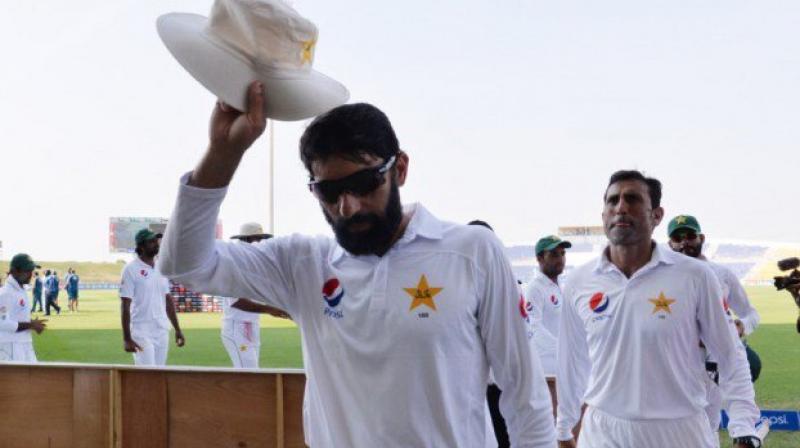 Pakistan give a fitting farewell to the retiring captain Misbah ul Haq and veteran Younis Khan. (Photo: AFP)