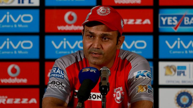 â€œWe always knew that when (Glenn) Maxwell fires, then he can win the match on his own. But he didnt fire in eight or nine games. That is a big disappointment, especially since hes experienced, having played for Australias Test and ODI teams,\ said Kings XI Punjab mentor Virender Sehwag. (Photo: BCCI)
