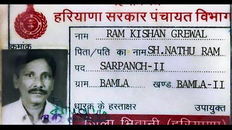 ID of ex-serviceman Ram Kishan Grewal. (Photo: PTI)