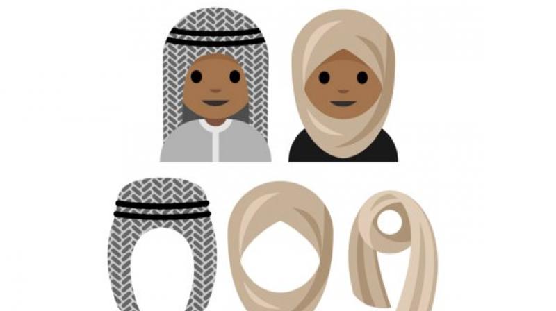 The headscarf emoji was proposed by 15-year-old Saudi girl Rayouf Alhumedhi. (Image: The Unicode Consortium)
