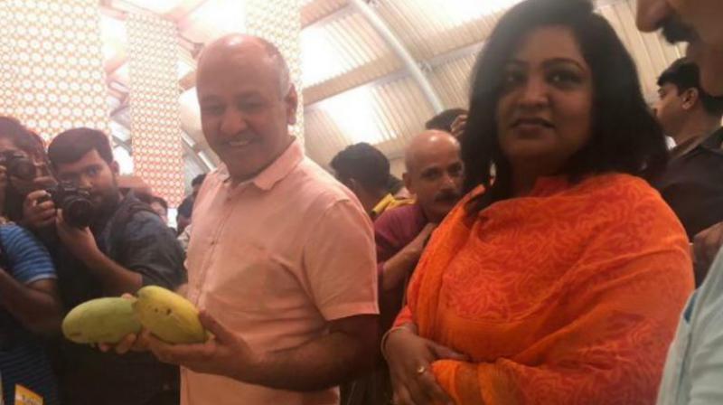 Manish Sisodia was speaking after inaugurating the 30th Mango Festival at Delhi Haat, Janakpuri in New Delhi. (Photo: Twitter | Manish Sisodia)