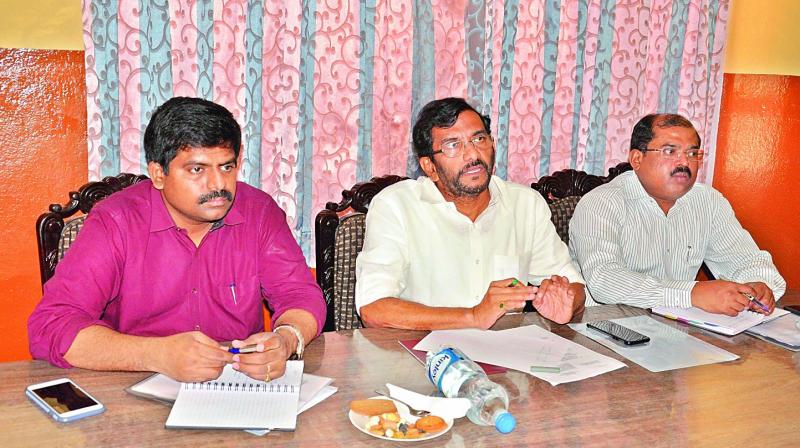 Agriculture minister Somireddy Chandramohan Reddy during a review on CSR funds at Nellore on Saturday. (Photo: DC)