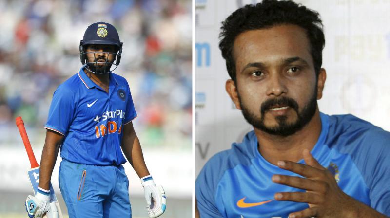 Rohit Sharma suffered a minor knee injury and has been advised rest while Kedar Jadhav is rested due to a stomach related ailment. (Photo: AP / PTI)