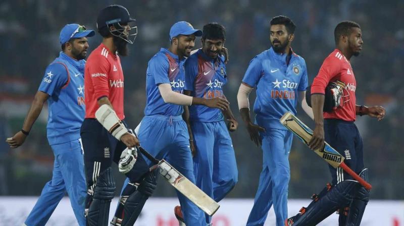 Ashish Nehra and Jasprit Bumrah choked the England batsmen out in the end, as India levelled the series. (Photo: BCCI)