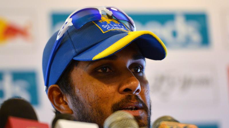 Dinesh Chandimal didnt field during Englands second innings on Thursday, and batted in pain for scores of 33 and 1. (Photo: AFP)