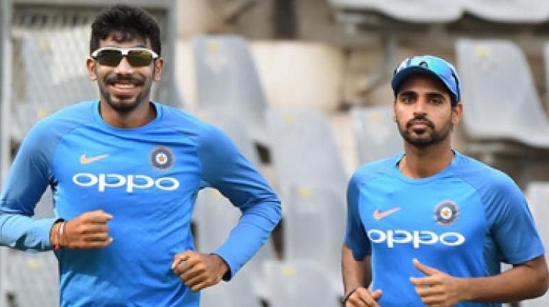 Bhuvneshwar Kumar said that he has confidence in Jasprit Bumrah that he can bowl well at the death.(Photo: AFP)