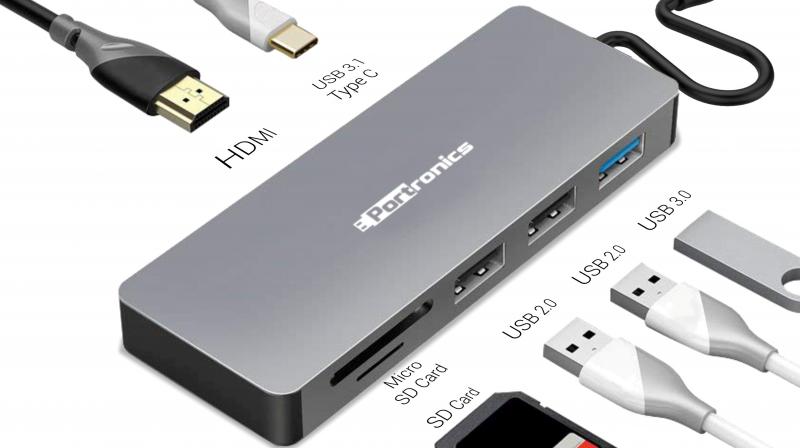 Mport 7C is a USB 3.1 type-C multimedia adapter that is able to do power delivery along with data transfer.