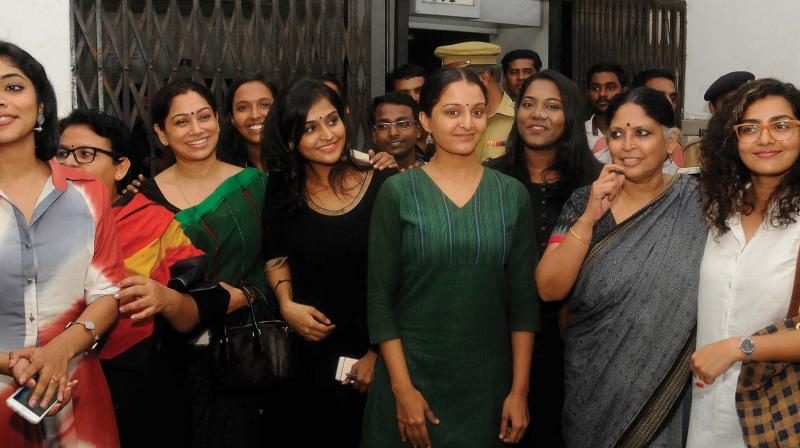 Actors coming out of Chief Ministers office after  submitting him a memorandum on Thursday. (Photo: DC)