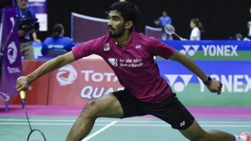 Kidambi Srikanth defeated Houwei 21-15, 12-21, 21-11 in a match that lasted for 66 minutes to progress through to the next round.(Photo: AFP)