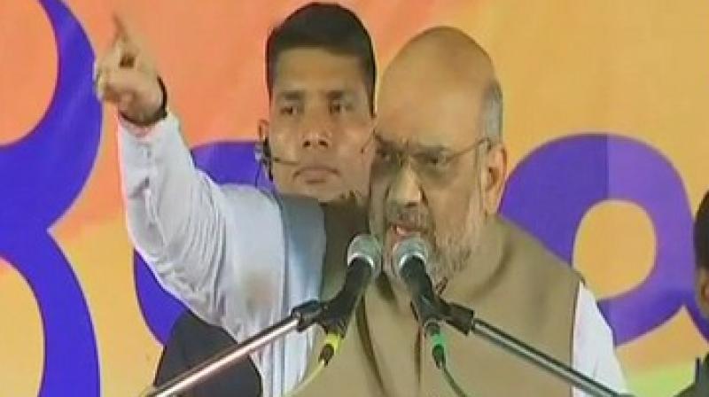 Shah claimed that Karnataka under the Siddaramaiah government had become one with widespread farmer suicides, atrocities against women and unemployment. (Photo: ANI)