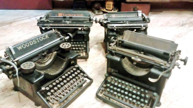 City-based collector of antiques, Robert Kennedy, has over thirty typewriters in his collection, including an 1897 model of Underwood (Photo: DC)