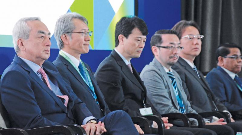 Japanese delegates including Japanese Ambassador to India Kenji Hiramatsu amongst the panelists.