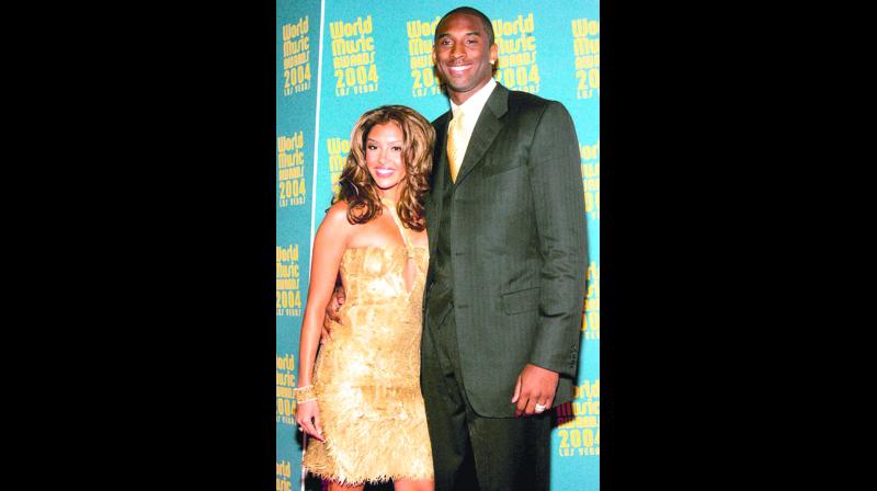 Kobe Bryant with his wife Vanessa
