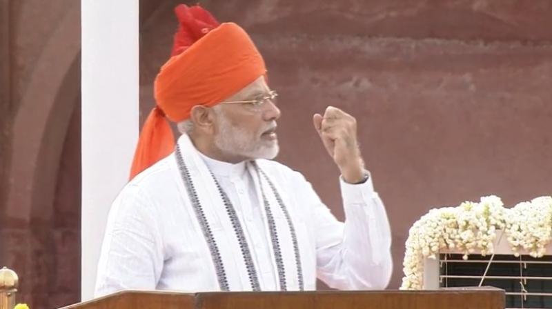 Indians today across the globe are feeling proud as the country has become the sixth largest economy in the world, Prime Minister Narendra Modi said. (Photo: Twitter | BJP4India