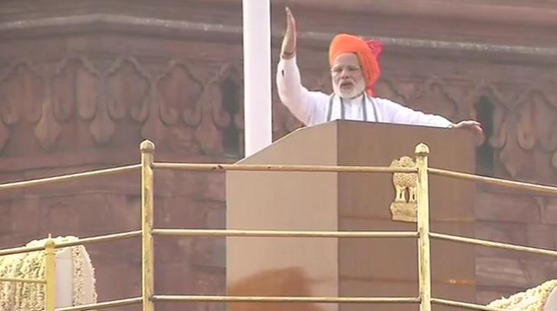 India was considered among fragile five but today world is seeing it as destination of multi-billion dollar investment, PM Modi said. (Photo: Twitter | ANI)
