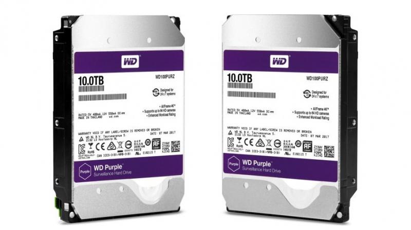 The WD Purple is also companys first 10TB HDD with a 5400 RPM spindle speed and a large cache.