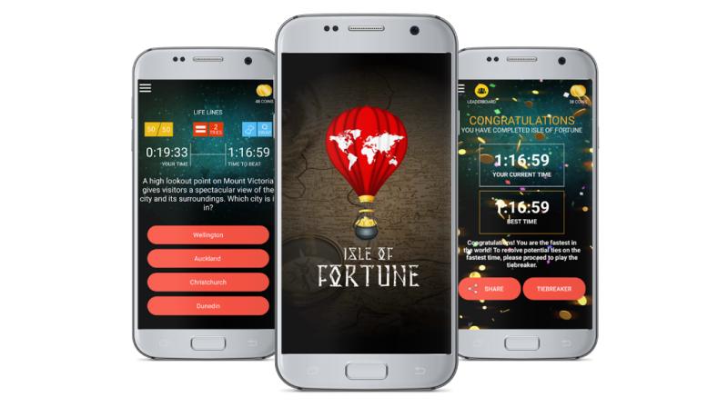 To start playing, on opening the app a registration process has to be completed  this can be either through an existing Facebook account or by creating an Isle of Fortune account. Post registration the user can choose which game she/he wants to play.