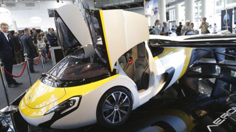 AeroMobil display their latest prototype of a flying car, in Monaco.