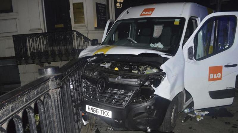 A photo of the van used in the London Bridge attacks of June 3. (Photo: AP)