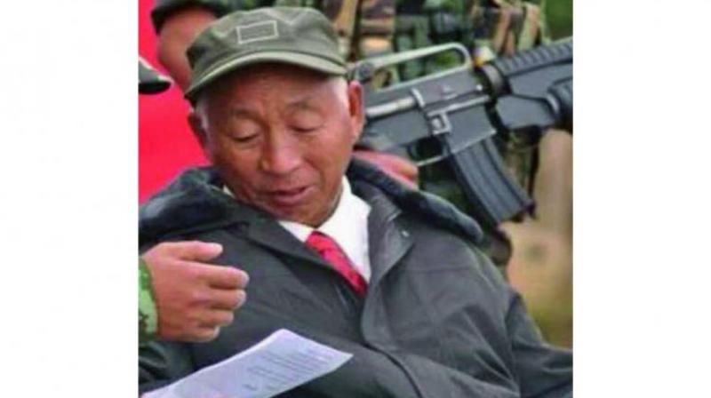 File photo of Shangwang Shangyung Khaplang, chief of the Nationalist Socialist Council of Nagaland (NSCN).