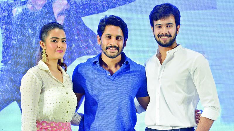 Kavya Thapar, Naga Chaitanya and Rahul Vijay