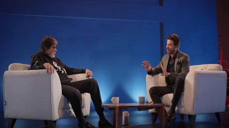 Screengrab of Badla Unplugged - Episode 1 featuring Amitabh Bachchan and Shah Rukh Khan. (Courtesy: YouTube/Red Chillies Entertainment)